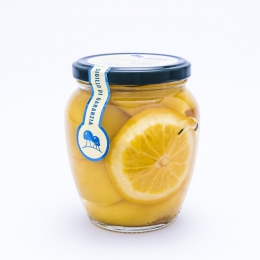 Pesche denocciolate sciroppate con arancia - 580 ml in acqua e zucchero